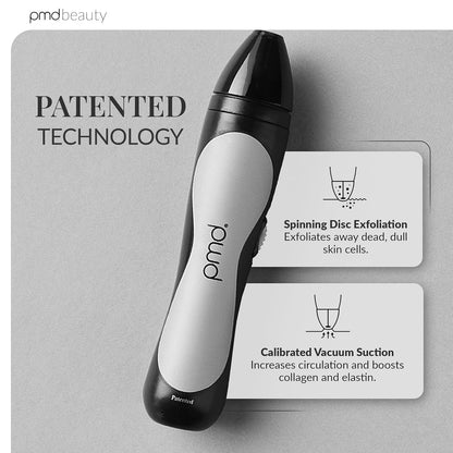 PMD Beauty Personal Microderm Man - At-Home Microdermabrasion Machine with Kit for Face & Body - Exfoliating Crystals and Vacuum Suction for Bold and Striking Skin