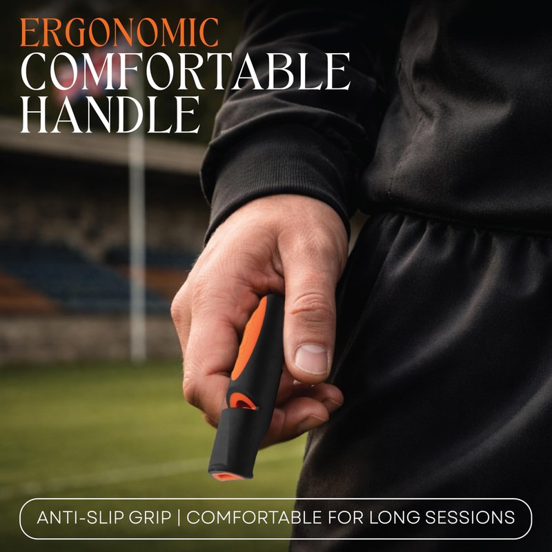 ACME Alpha 210.5 Dog Training Whistle with Enhanced Ergonomic Grip. BPA-Free Plastic. 110 dBA. Standardized Frequency for Smaller Dogs. Weatherproof. Made in the UK (Black on Day Glow Orange)