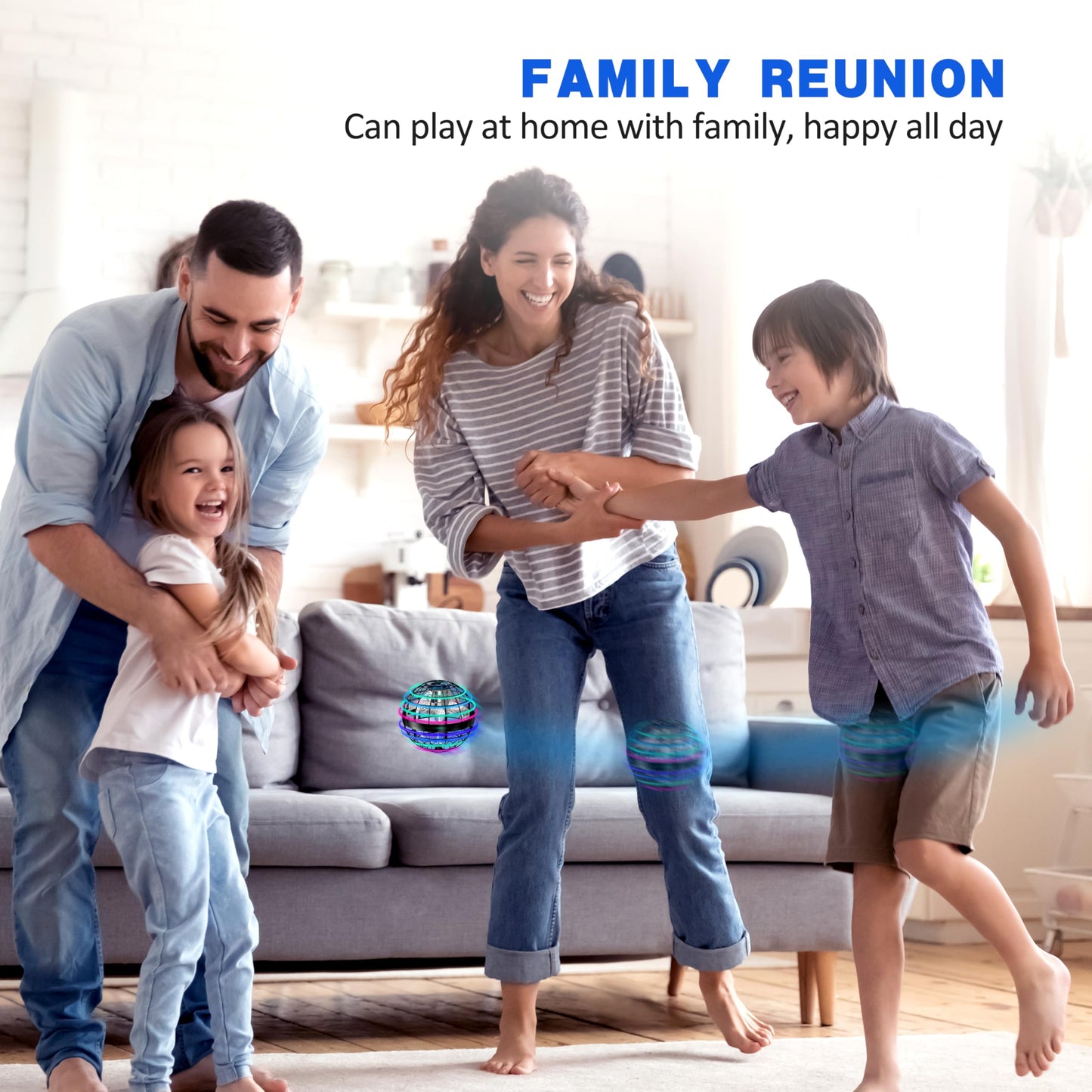 AMERFIST 2025 Flying Orb Ball Toy,Cosmic Globe Boomerang Hover Ball Galactic Fidget Spinner, Hand Drone Orbit, Cool Toys Gift for 6 7 8 9 10+ Year Old Boys Girls Teens Outdoor Toys(Blue)