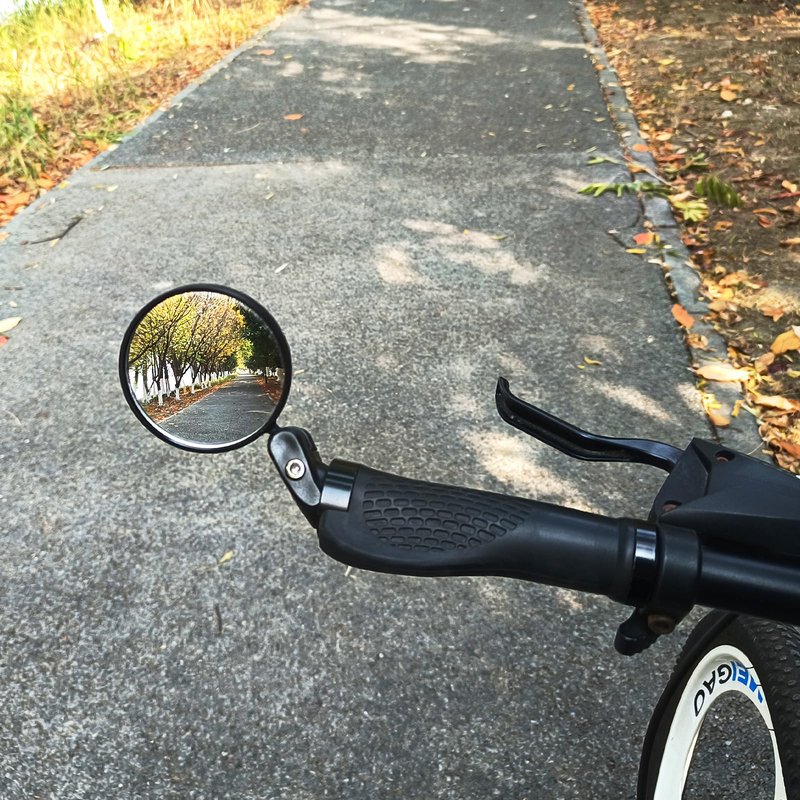 RYANGO Bike Mirror, Bar End Bicycle Mirror 2 Pack, Adjustable Bike Rear View Mirrors for Handlebar End, Acrylic Convex Round HD Bicycle Rearview Mirrors for Road Bike Mountain Bike
