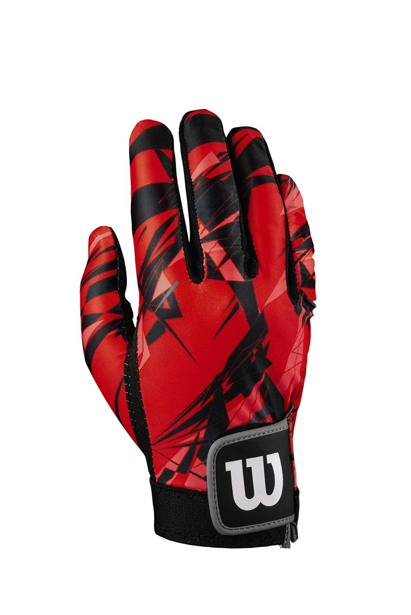 WILSON Sporting Goods Clutch Racquetball Glove - Right Hand, Small, Bred/Black