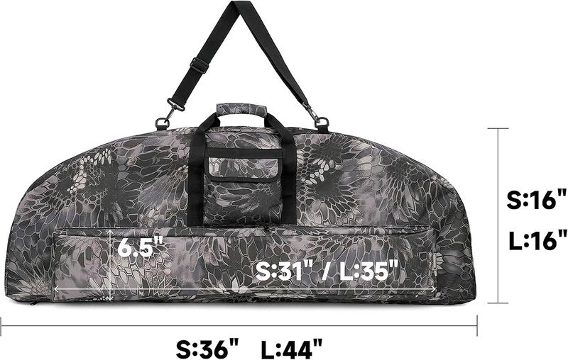 Soft Compound Bow Case - Durable Hunting Bow Bag with Adjustable Shoulder & Backpack Straps | Fits 36"/44"