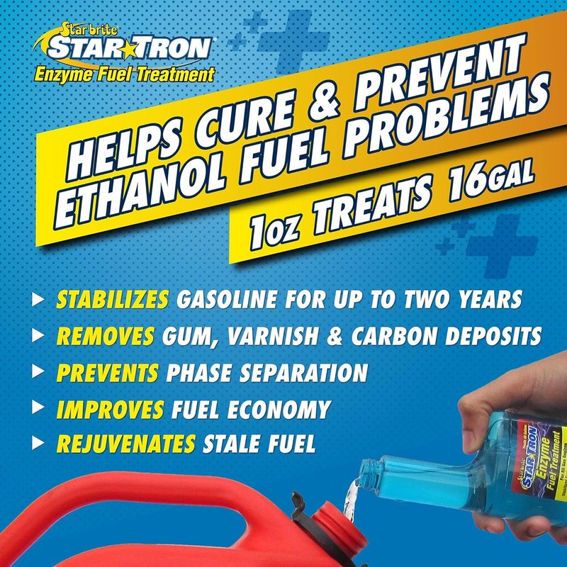 Star Tron Enzyme Fuel Treatment - Concentrated Fuel Stabilizer for Gasoline | 32 Fl. Oz. - Treats Up to 512 Gallons
