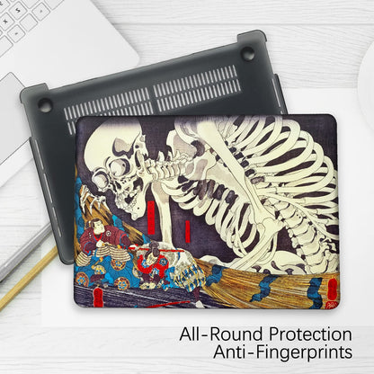 Compatible with MacBook Air 13 inch Art Case Skin, 2022, 2021, 2020-2018 Release A2179/A2337 M1 with Touch ID Colorful with Keyboard Cover & Screen Protector (The Skeleton Specter by Kuniyoshi)