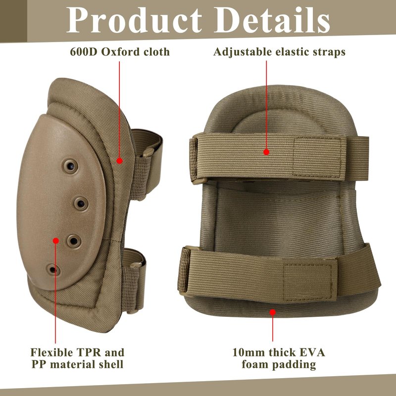 Chicingyou 2 Pairs Saddle Hunting Knee Pads Tactical Knee Pads Saddle Hunting Accessories Protection Guard Pad for Outdoor Paintball Game Cycling Safety Skateboarding Gear Skates