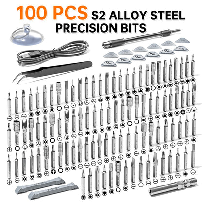 ANVANNA Electric Screwdriver, Precision Screwdriver Set, 120-in-1 Magnetic Bits, Magnetic Storage, 5 Torque Settings, Mini 3.7V Power Screwdriver Repair Tool Kit for PC RC Electronic - ORANGE