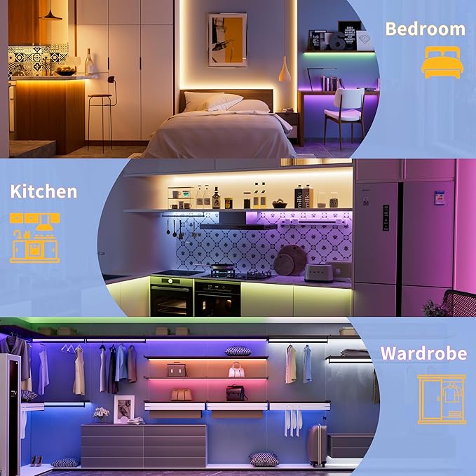 PAUTIX RGBW 6000K COB LED Strip Light 20ft/6.1m,UL Listed 24V Color Changing Tape Lights with 896LEDs/m Multicolor Flexible for TV,Bedroom,Party DIY Decoration(Power Supply & Controller Not Included)
