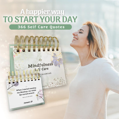 MESMOS 366 Daily Self Care Quotes Mindfulness Perpetual Calendar, Cute Office Desk Decor Women, Desk Decorations Accessories for Women Office, Motivational & Inspirational Teacher Appreciation Gifts
