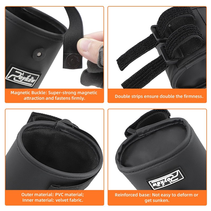 Roykaw Golf Range Finder Pouch Holder, No Nailed Required Range Finder Mount for All Major Rangefinder, Golf Carts & Push Carts, Ideal for Small Items