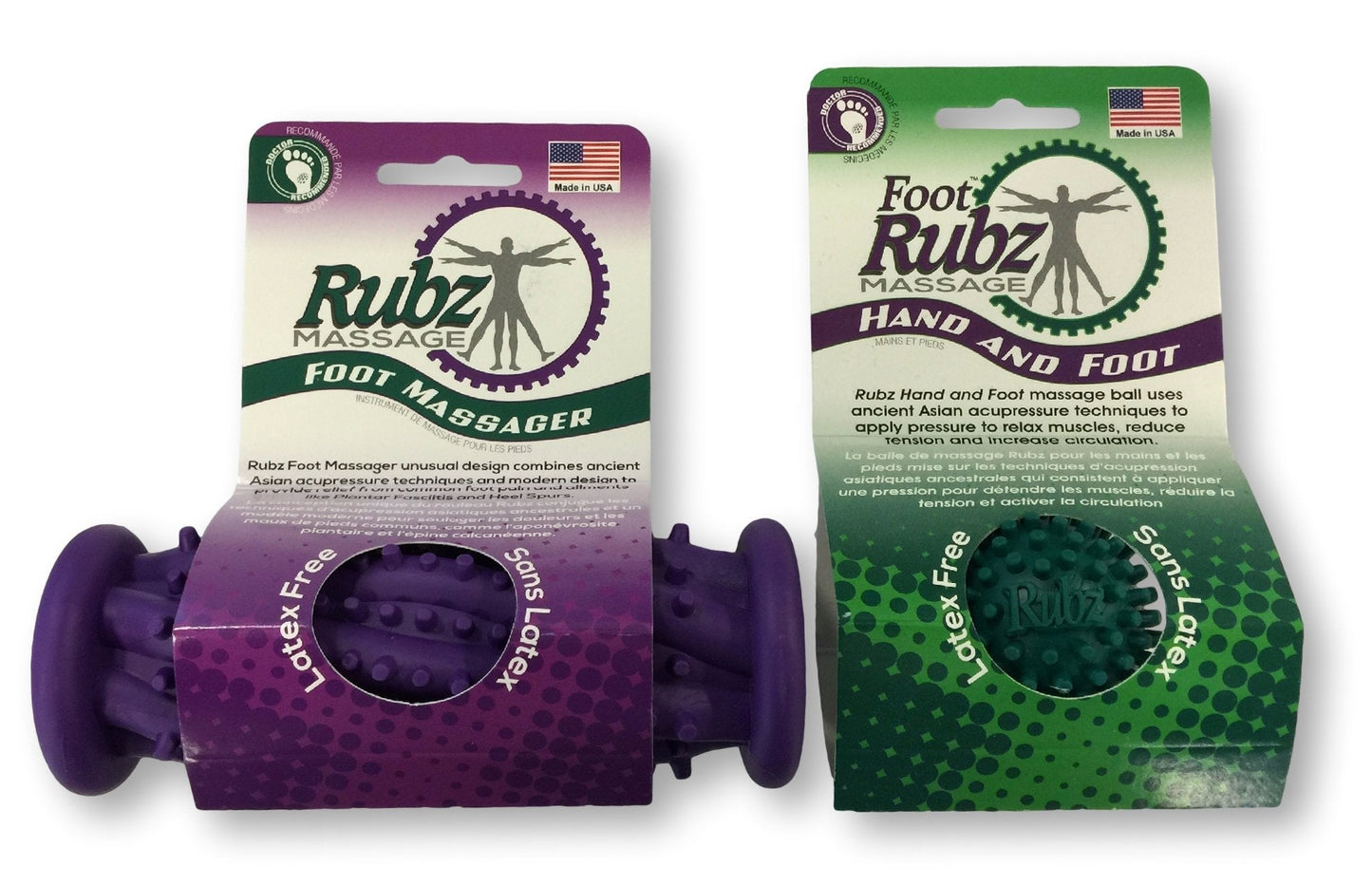 Due North Foot Rubz Hand & Back Massage Ball - Relieve Pain from Plantar Fasciitis, Tight Muscles & Sore Feet - Massage Tool