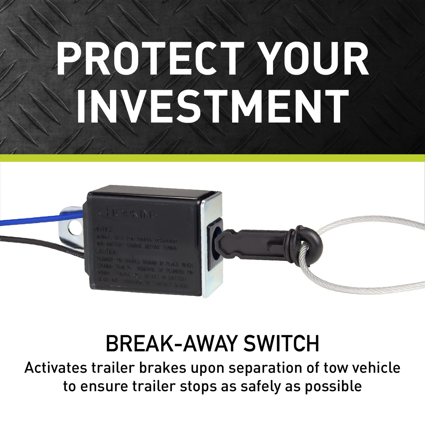 Hopkins Towing Solutions 20099 Engager LED Test Break Away System with Battery Meter