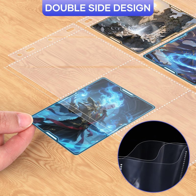 40 Pack 9 Pocket Page Protectors,720 Pockets Double Sided Card Holder Pages for a 3 Ring Binder, Card Protector Sheets Baseball Card Binder,Fit for MTG, TCG, Baseball Standard Cards