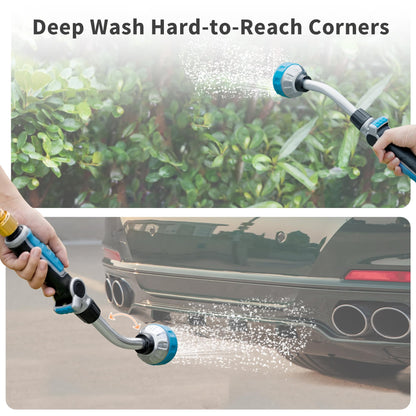 Diivoo Watering Wand Heavy Duty, Metal Garden Hose Wand with 8 Spray Patterns, 14 Inch Long Hose Nozzle Sprayer with Thumb Flow Control & 145°Spray Angle, Ideal for Plants,Flowers,Car