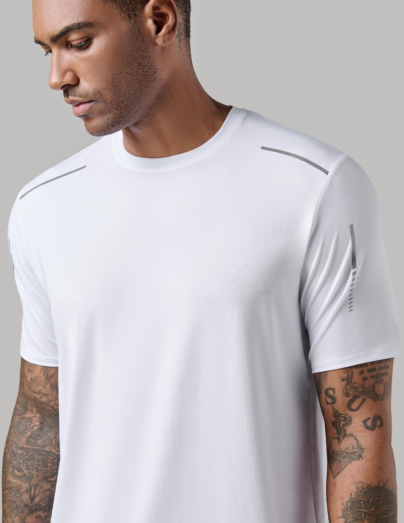 5 Pack Men’s Active Quick Dry Crew Neck T Shirts | Athletic Running Gym Workout Short Sleeve Tee Tops Bulk (Set 17, Medium)