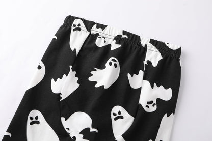Owlivia Christmas Halloween Pajamas For Family, Organic Cotton Holiday Pjs Matching Sets(2-Piece Toddlers, 12-18 Months, Halloween Ghosts)