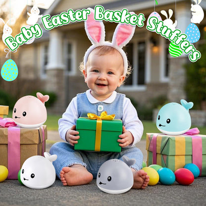 ANGGIKO Baby Bath Toys, Toddler Bath Toys for Kids Ages 1-3, Light Up Whale Bath Toy Sprinkler, Pool Water Table Infant Baby Toys 6-12-18 Months, Bathtub Fountain Toy, Toddler 1st Birthday 1 2 3 Gifts