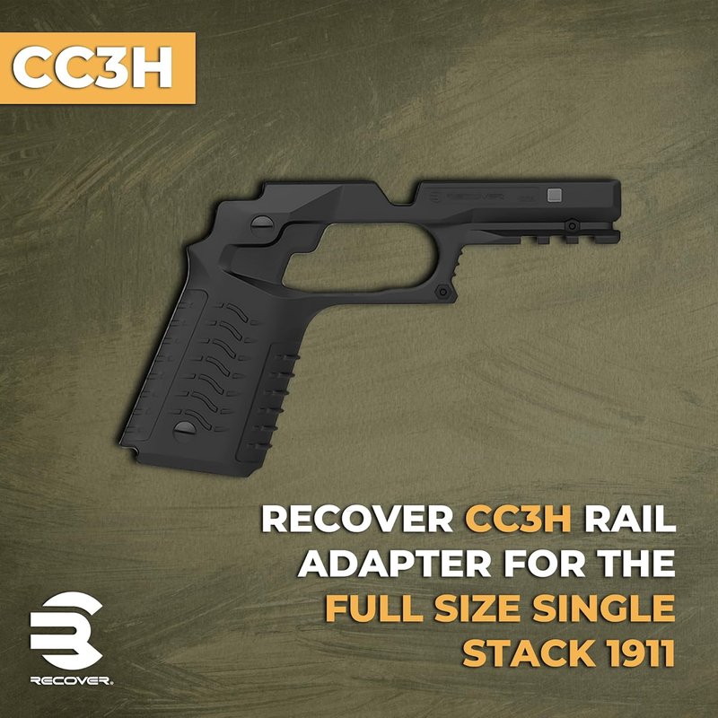 Recover CC3H Rail Adapter for Full Size 1911 Pistol - Easy Installation & Durable Design