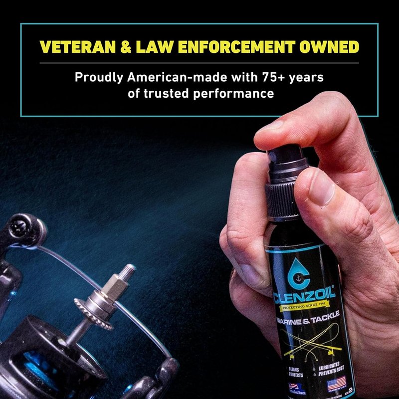 Clenzoil Marine & Tackle Fishing Gear Oil Lubricant - 2 oz Pump Sprayer for Reels, Motors & Downriggers