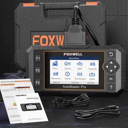 FOXWELL NT614 Elite OBD2 Scanner for ABS SRS Engine Transmission, 5 Reset Functions (ABS Bleeding, Oil, EPB, SAS, Throttle) Code Reader, Battery Voltage Test, WiFi Update Scan Tool, NT604 Upgrade