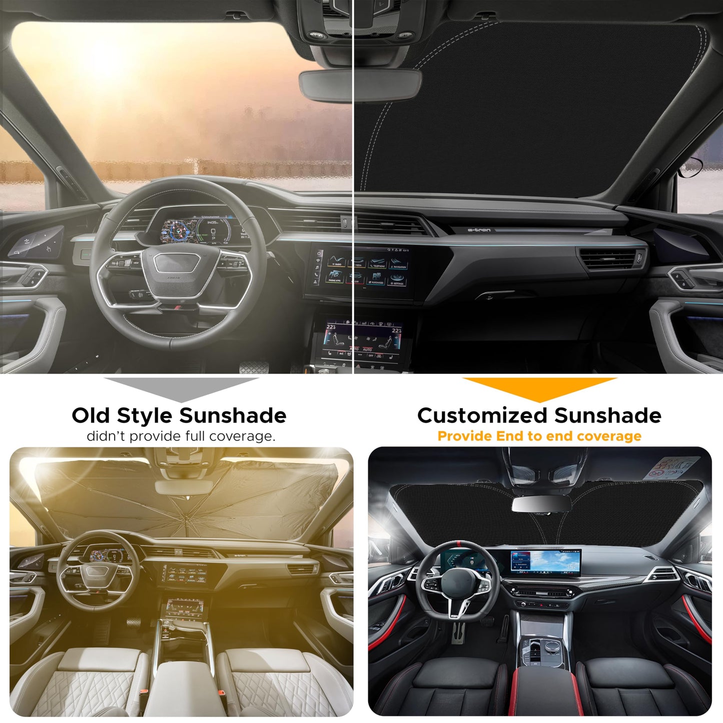 for Toyota Camry 2018-2024 2025Car Windshield Sunshade EcoNour - 240T Polyester Material Cars Sun Visor Reflector - Blocks UV Rays - Foldable Sunshade Interior Protection Accessories
