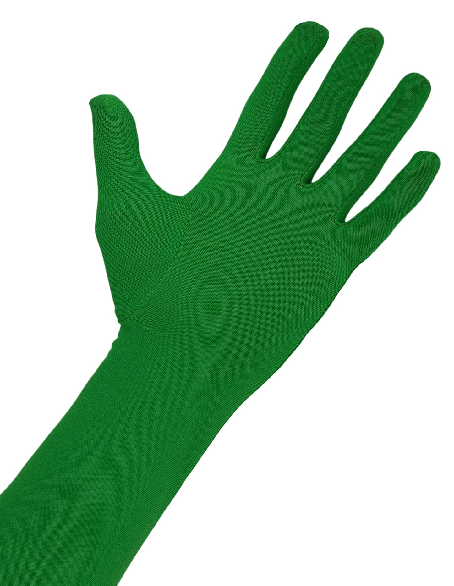 Howriis Men's and Women's Spandex Gloves Costume Halloween Cosplay Stretchy Long Gloves (Black, 45cm)