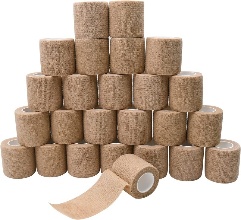 Self-Adhesive Bandage Wraps - 6pcs 2in Vet Wraps for Sports Injuries | 12 Color Options, 5 Yards Each