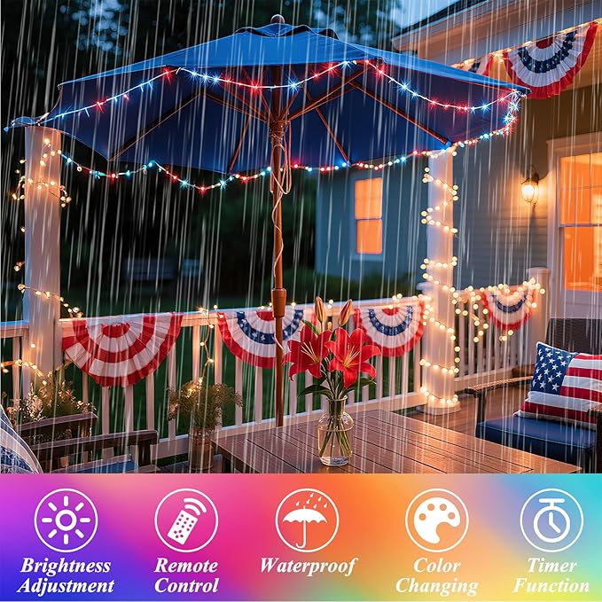 Lovelite 400 LED Christmas Fairy Lights Color Changing, 131 FT 35 Colors String Lights with Remote Silver Wire, Waterproof Fairy Light Plug in for Halloween Xmas Party Bedroom Wedding Indoor Decor