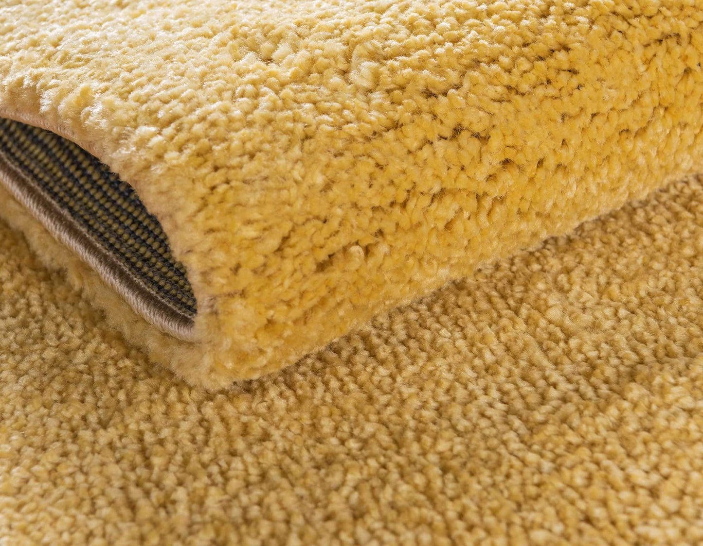 Unique Loom Solo Collection Area Rug - Calabasas (6' 1" Round, Yellow)