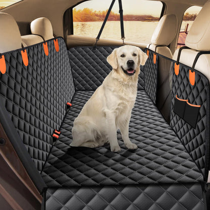 JOEJOY Dog Car Seat Cover Dog Hammock for Car Back Seat With Mesh Window and Side Protection, Rear Seat Covers Back Seat Cover Scratch Proof Nonslip Dog Seat Protector Cover For Most Cars/SUV (Black)