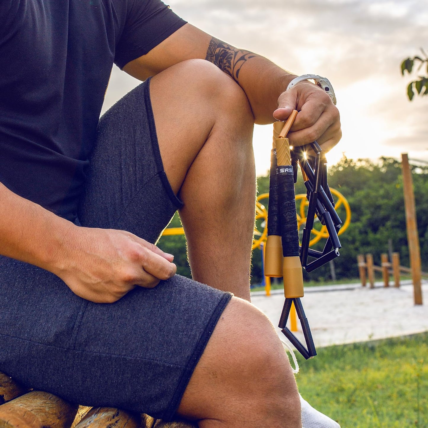 Elite SRS Beaded Jump Rope Adult For Fitness - Beaded Heavy Skipping Rope for Exercise - Unbreakable Long Handles and Shatterproof Beads - Designed for Beginners or Pros - Heavy Beaded Exercise Jump