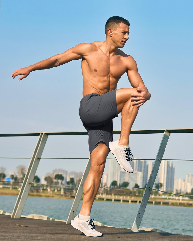 G Gradual Men's Athletic Running Shorts with Zipper Pockets Quick Dry 7"/ 5"/ 9" Workout Gym Shorts for Basketball Hiking(Dark Grey,7XXL)