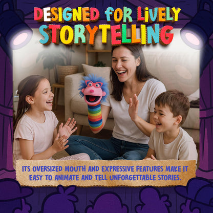 The Puppet Company - Gloria Sockettes Hand Puppet - Knitted Glove Puppets for Kids & Adults, Interactive Toy with Squeaker, Fun Puppets Show Theatre for Children & Toddlers, 38 cm