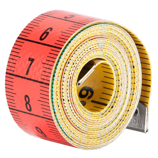 WQAPVHBG 2 Pack Soft Tape Measure, 60in Double Scale Cloth Tape Measure for Sewing, Plastic Flexible Measuring Tape with Snap Button and Clear Color Marking for Body Measurements