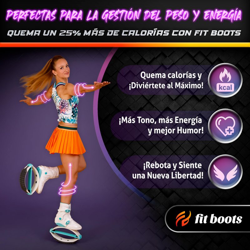 FIT BOOTS for Women Exercise - Premium Moon Shoes for Jumping, Kangaroo Shoes for Training, Cardio & Fun, Joint-Friendly, Rebounder Jumps Boots for Adults & Kids, Bouncy Workout (Women-Gold)