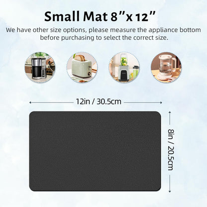 LOPNUR 14"x10" Small Appliance Slider, Appliance Sliders for Kitchen Appliances, 360° Rotating Sliding Tray for Coffee Maker, Heat Resistant Mat Cut to Fit Stand Mixer Air Fryer Microwave, Gray