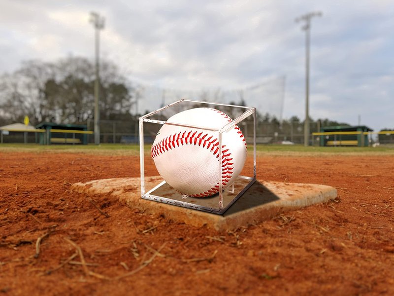 2 Pack Baseball Display Case, UV Protected Acrylic Boxes for Display,Clear Display Case Baseball Cube Memorabilia Showcase Autograph Ball Protector