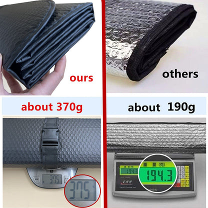 GWUSKDT Car Sun[Shade], Sun Protector,Foldable Front Window Shade-Thicken 5-Layer Bubble for Auto Windshield UV Protection and Heat Reflector 58"x 27.5" (Black)