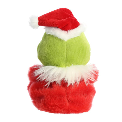 Aurora® Whimsical Dr. Seuss™ Santa Grinch Palm Pals™ Stuffed Animal - Officially Licensed Plush for Imaginative Play - Perfect for Kids and Adults - Red 4.5 Inches
