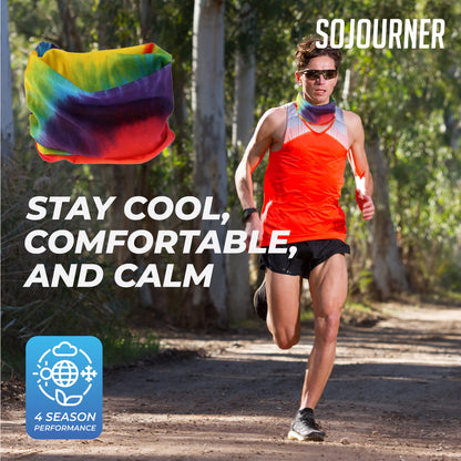 SoJourner Bags Neck Gaiter Face Mask Bandana (9 Pack) - Neck Gators Face Coverings for Men & Women I Rave Accessories for Halloween