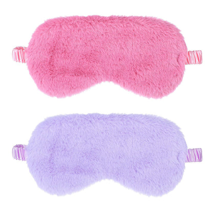 2 Pack Plush Sleeping Eye Mask Soft Plush Eye Mask Fuffy Eye Cover Comfortable Sleep Mask Blindfold Rainbow Faux Fur Eye Shade for Women, Men and Kids Travel Nap Sleeping 565488_2_3pL1H9vJ3