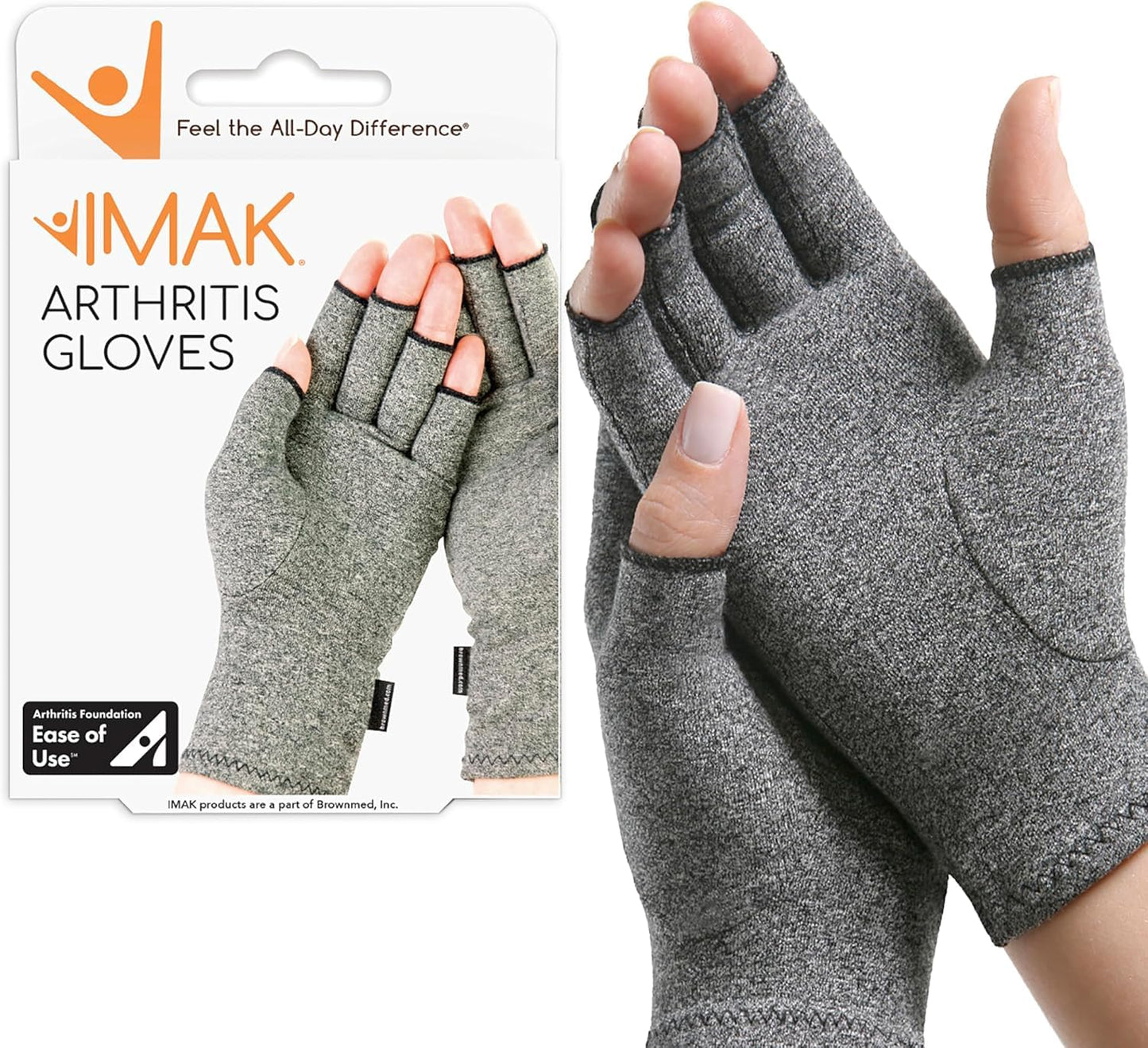 IMAK Compression Arthritis Gloves (Grey, S)