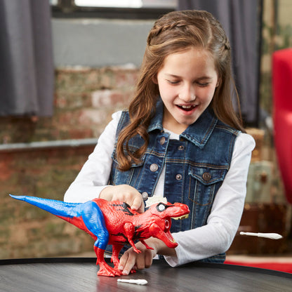 Spider-Man Marvel Web Chompin' Spider-Rex 16-Inch Action Figure with Sounds and Dino Blast Action, Superhero Toys for Kids Ages 4 and Up