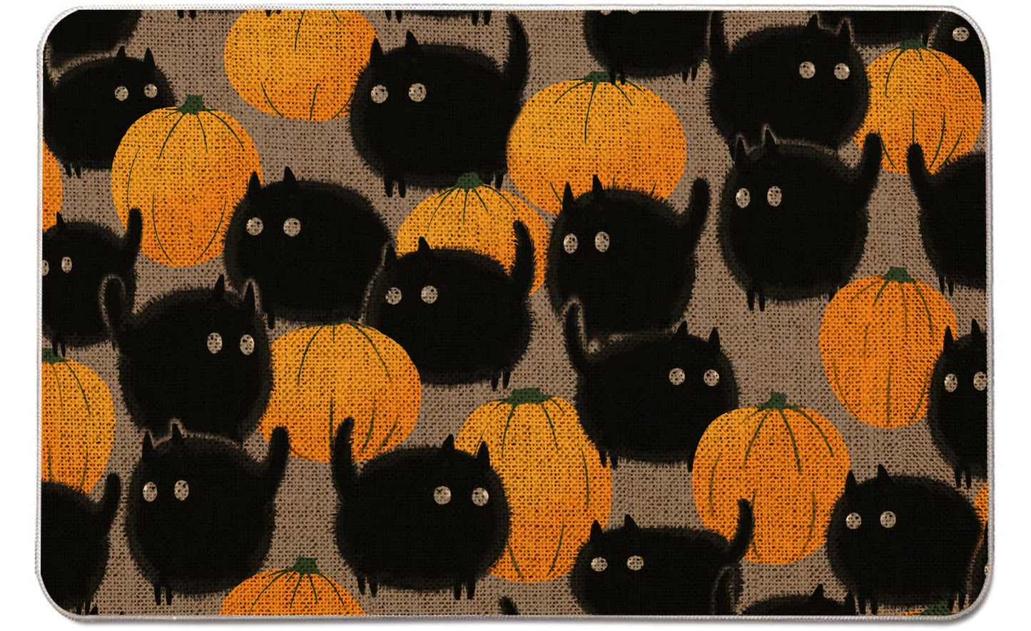 GAGEC Halloween Door Mat Pumpkins Cat Outdoor Rug Bathroom Doormat Entrance Rugs Farmhouse Home Kitchen Decoration Floor Front Door Mats 17 x 27 Inch
