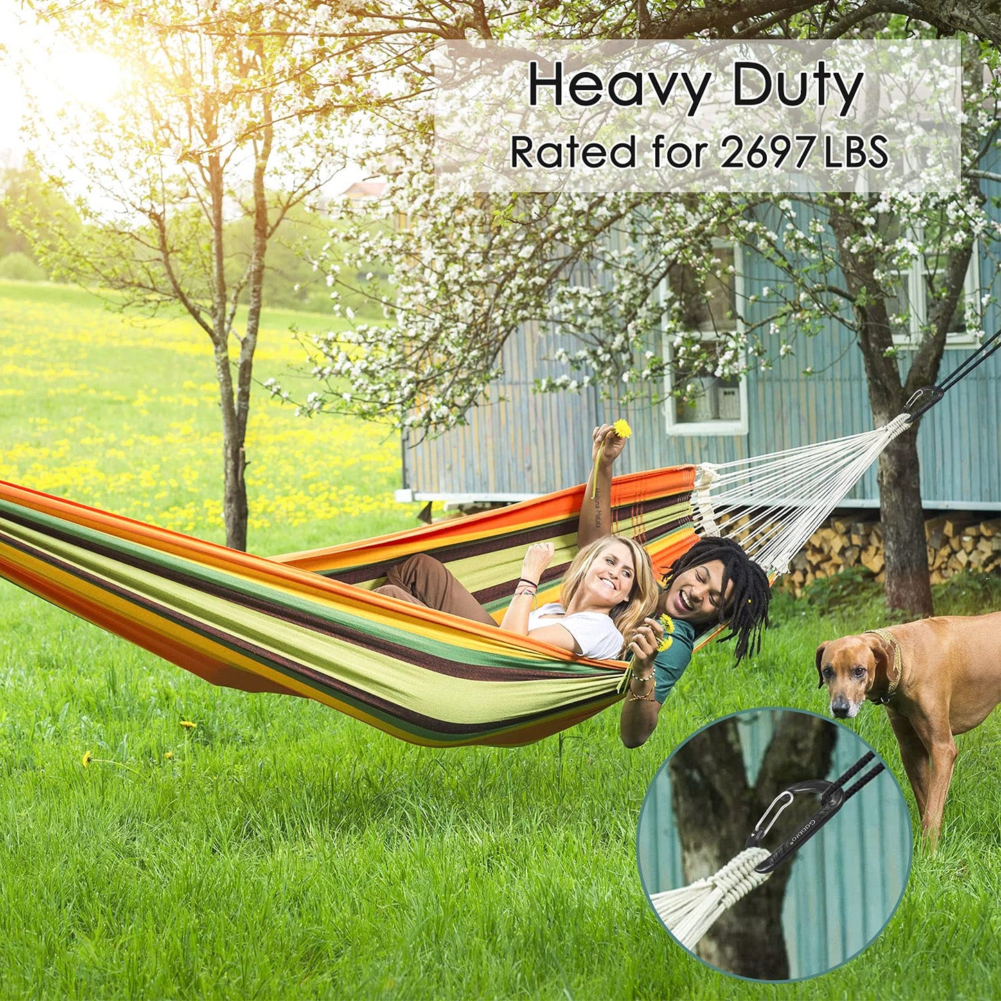 Gabbro Carabiner Clips Heavy Duty 12kN (2697 lbs), | 3.2 Inch, Aluminum, Wiregate Snap, Lightweight, 4 Pack | for Hammock, Hiking, Camping, Water Bottle, Dog Leash Harness, Keychains Black