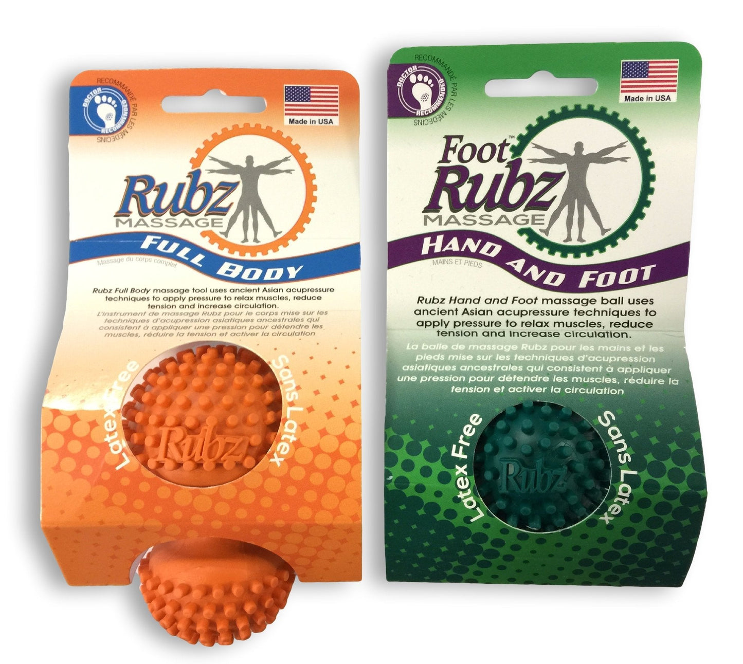 Due North Foot Rubz Hand & Back Massage Ball - Relieve Pain from Plantar Fasciitis, Tight Muscles & Sore Feet - Massage Tool