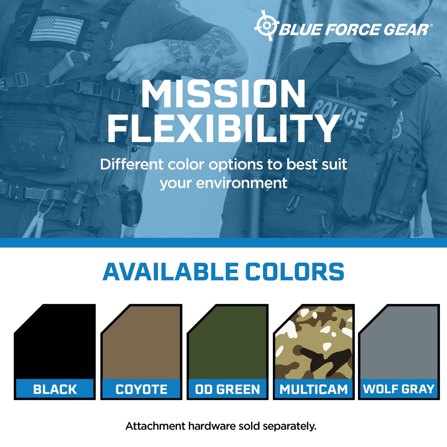 Blue Force Gear Vickers Sling, Patented 2-Point Adjustable, Black