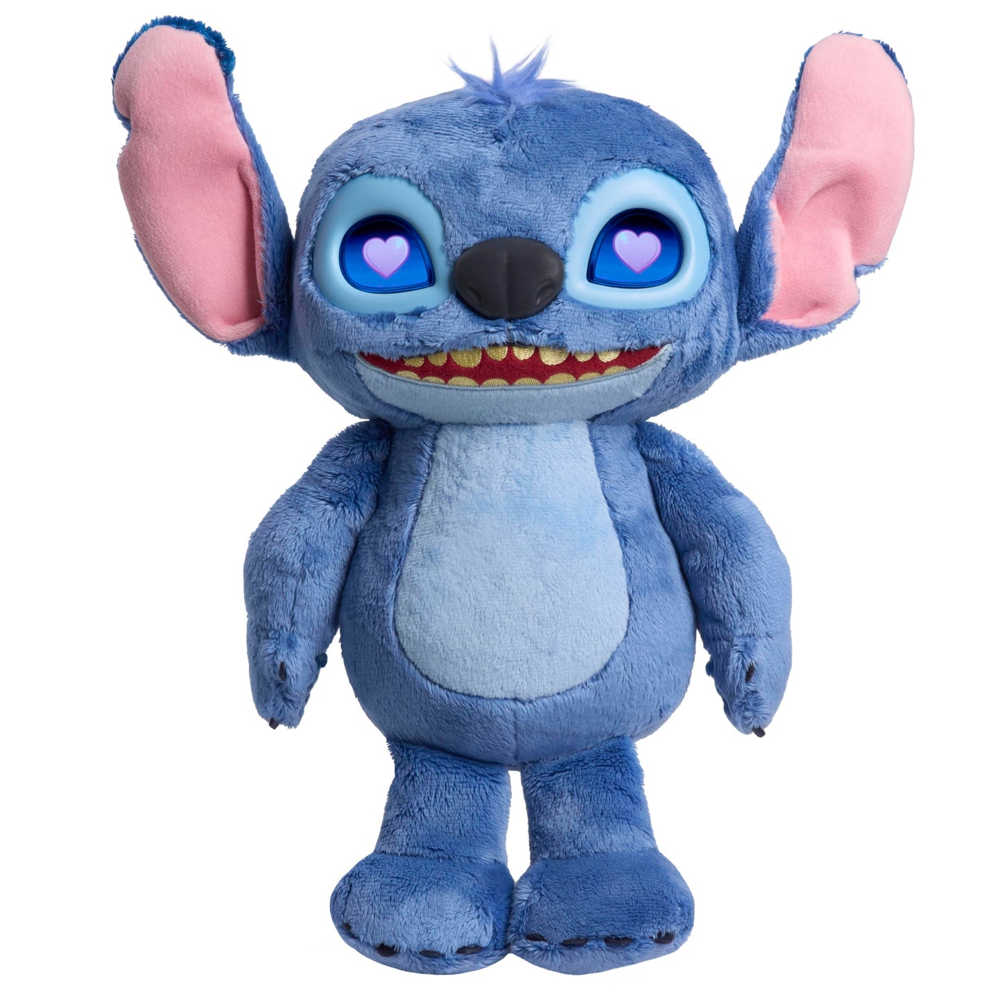 Just Play Disney Stitch Many Moods 34,3 cm Interactive Plush, 50+ Sounds & Phrases, LCD Eyes, inspired by Disney's new live-action Lilo & Stitch movie, Toy for Fans, Girls, Boys, Kids 3