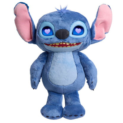 Just Play Disney Stitch Many Moods 34,3 cm Interactive Plush, 50+ Sounds & Phrases, LCD Eyes, inspired by Disney's new live-action Lilo & Stitch movie, Toy for Fans, Girls, Boys, Kids 3