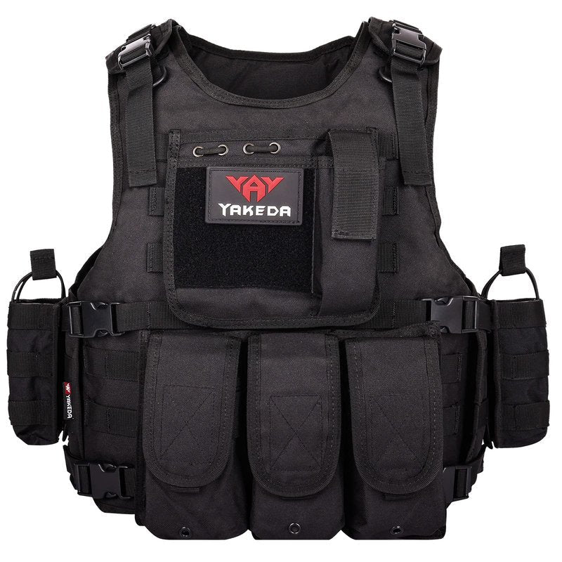 YAKEDA Outdoor Tactical Airsoft Vest Adjustable Fit Adult (CP)