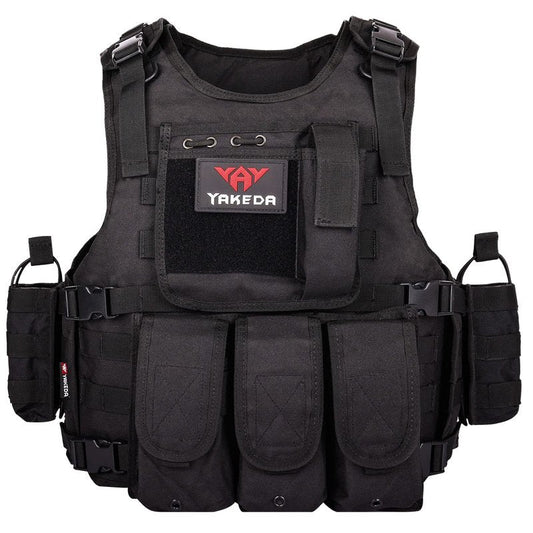 YAKEDA Outdoor Tactical Airsoft Vest Adjustable Fit Adult (CP)